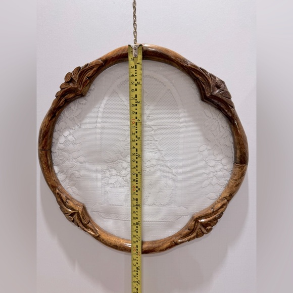 Vintage Lace Cat Wall Hanging with Wooden Frame 1970s/80s - Picture 4 of 6